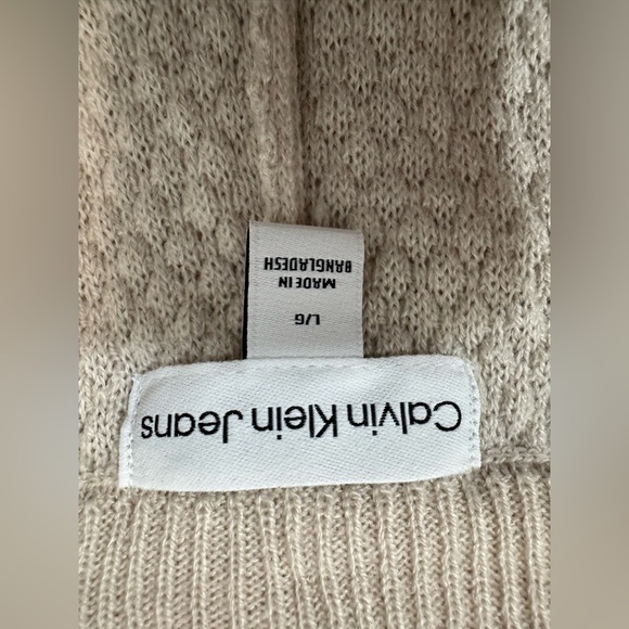 NWT Calvin Klein Knitted Jogger Lounge Pants in Beige - Picture 11 of 13